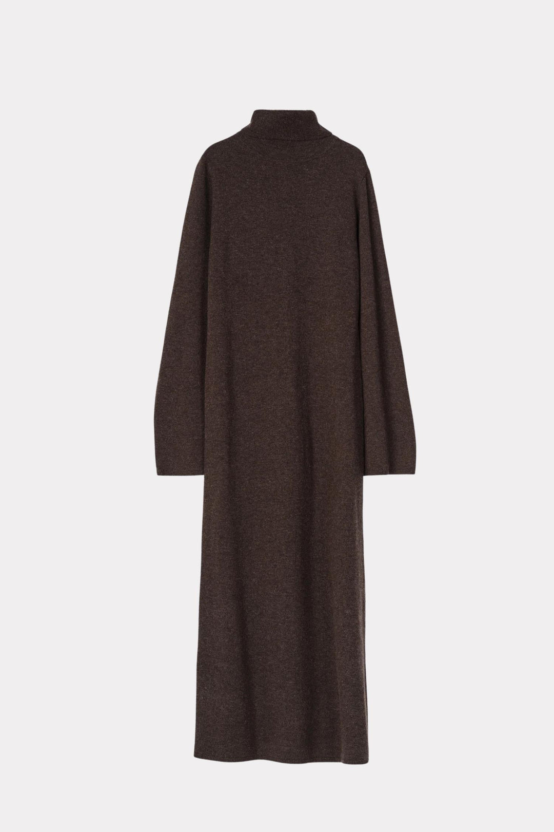 Turtleneck Touloun Maxi Dress- Coffee