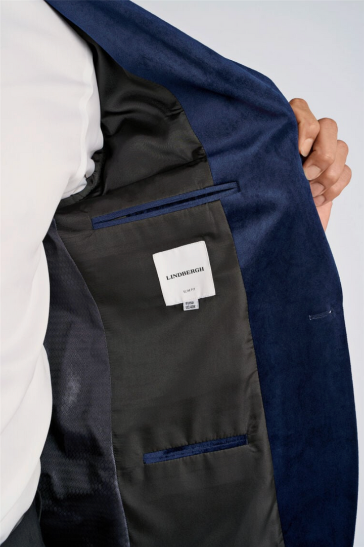 Velvet Blazer Dk Blue