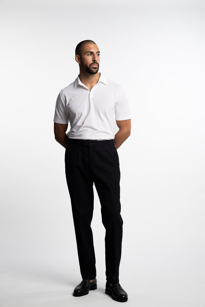 Pisa Cotton/Linen Trousers Navy
