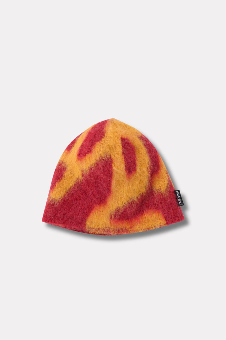 Mohair Burly Runningman Beanie Burnt Orange