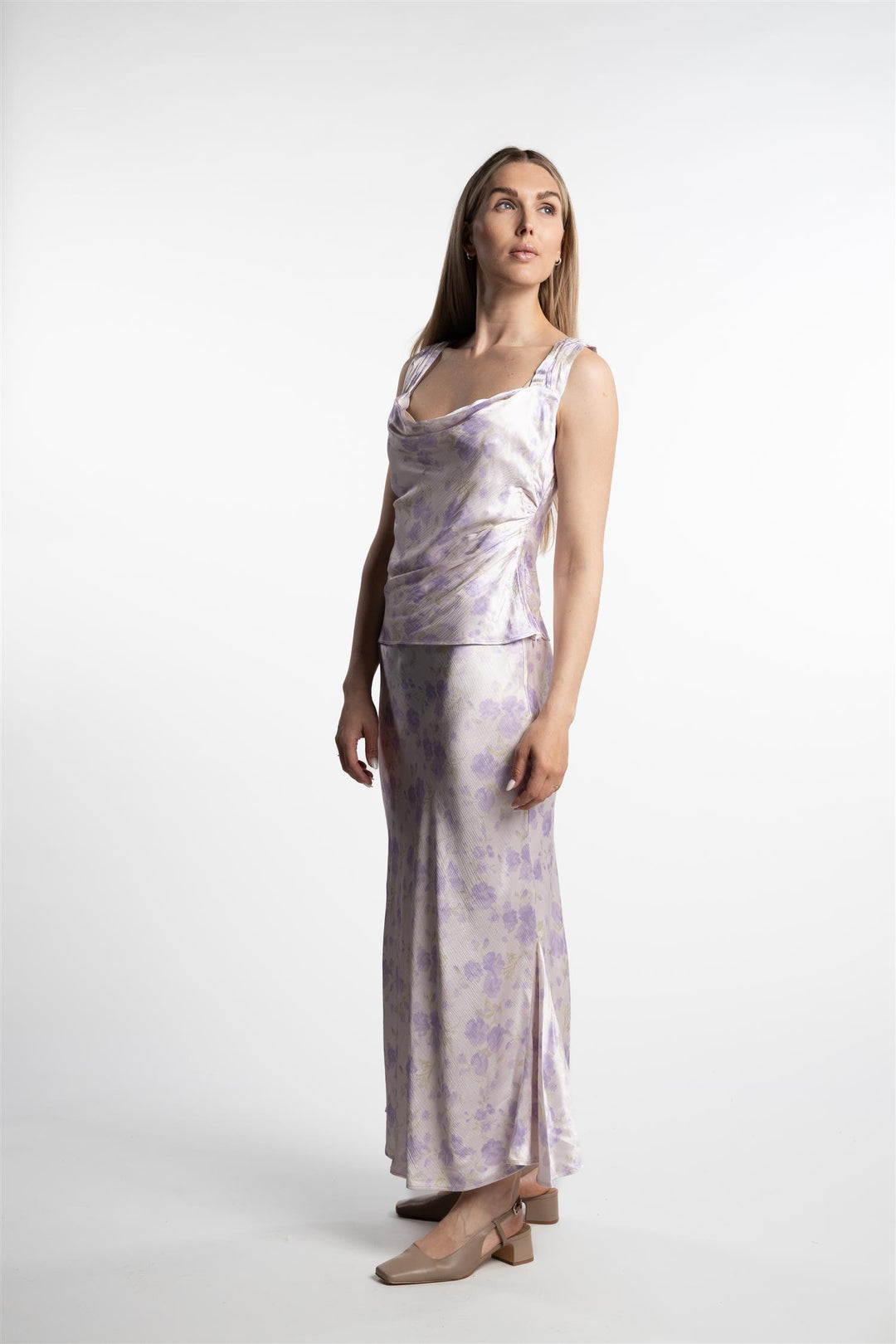 Hyro Skirt- Lilac Jasmine Print