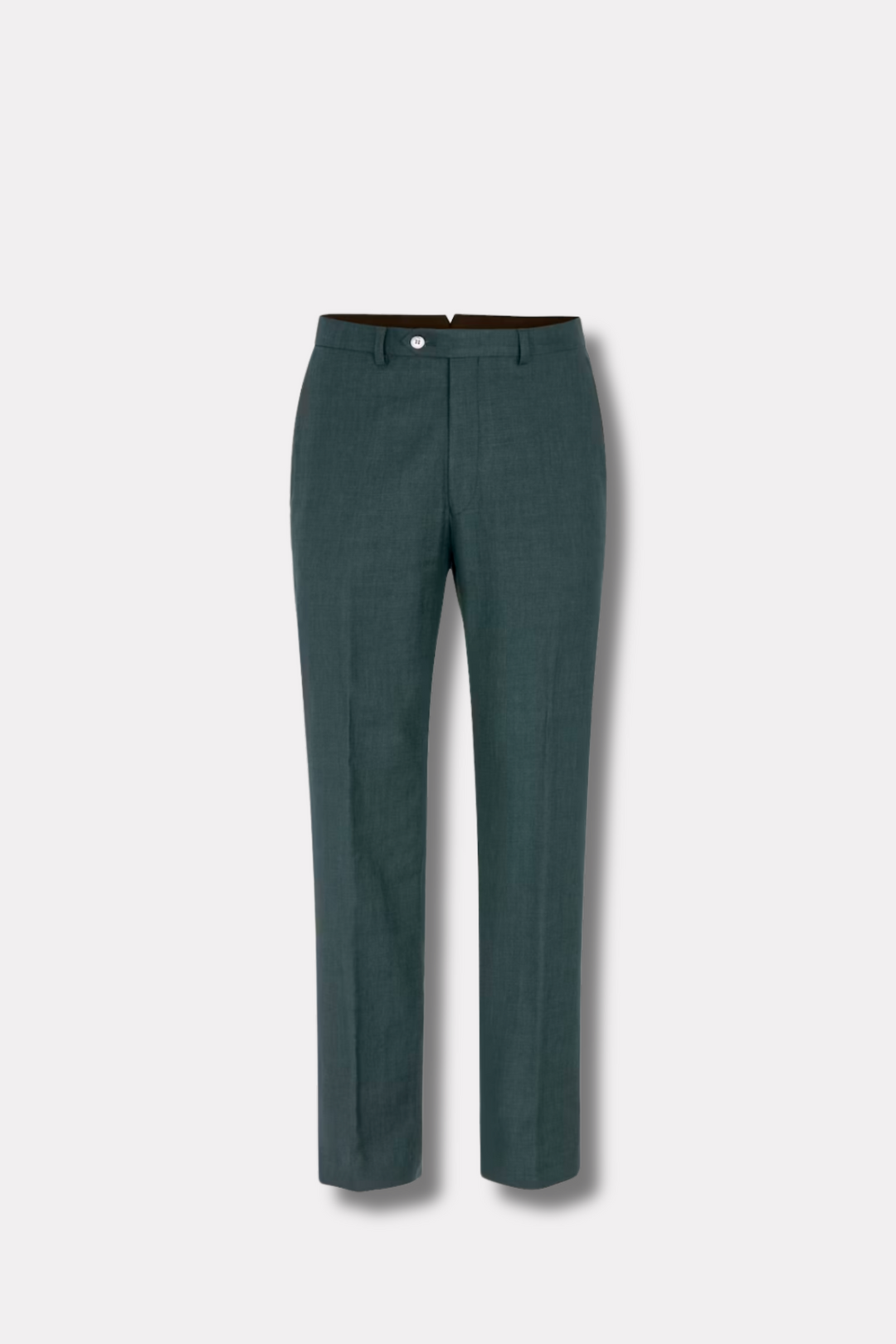 Del Regular Fit Linen Trousers Green