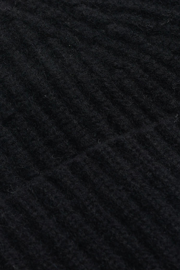 Alba Cashmere Beanie - Black
