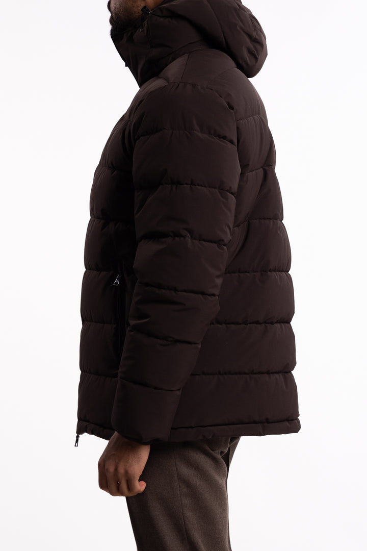 Hooded Puffer Jacket Terra Brown