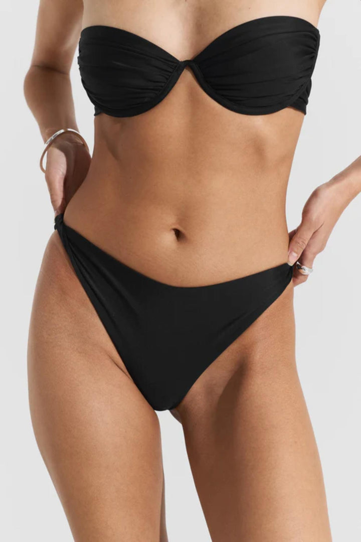 Twisted Bikini Bottom- Black