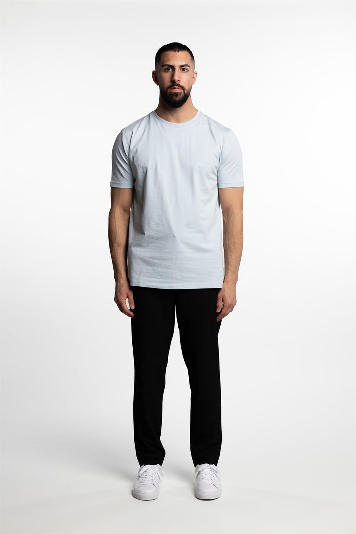Cotton/Stretch T-Shirt Pastel Blue