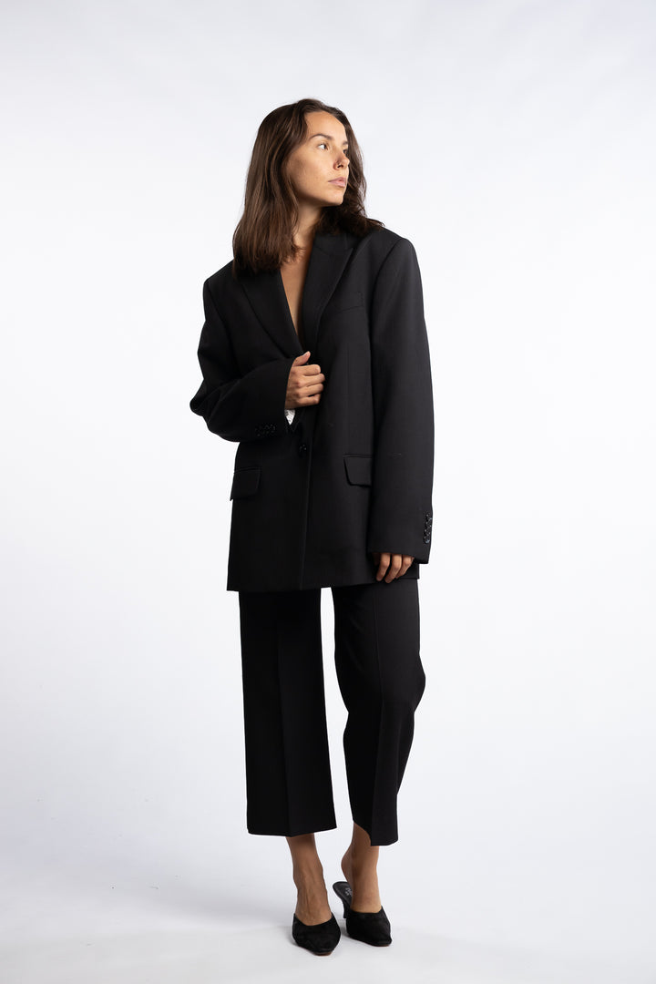 Regular Fit Suit Jacket- Black