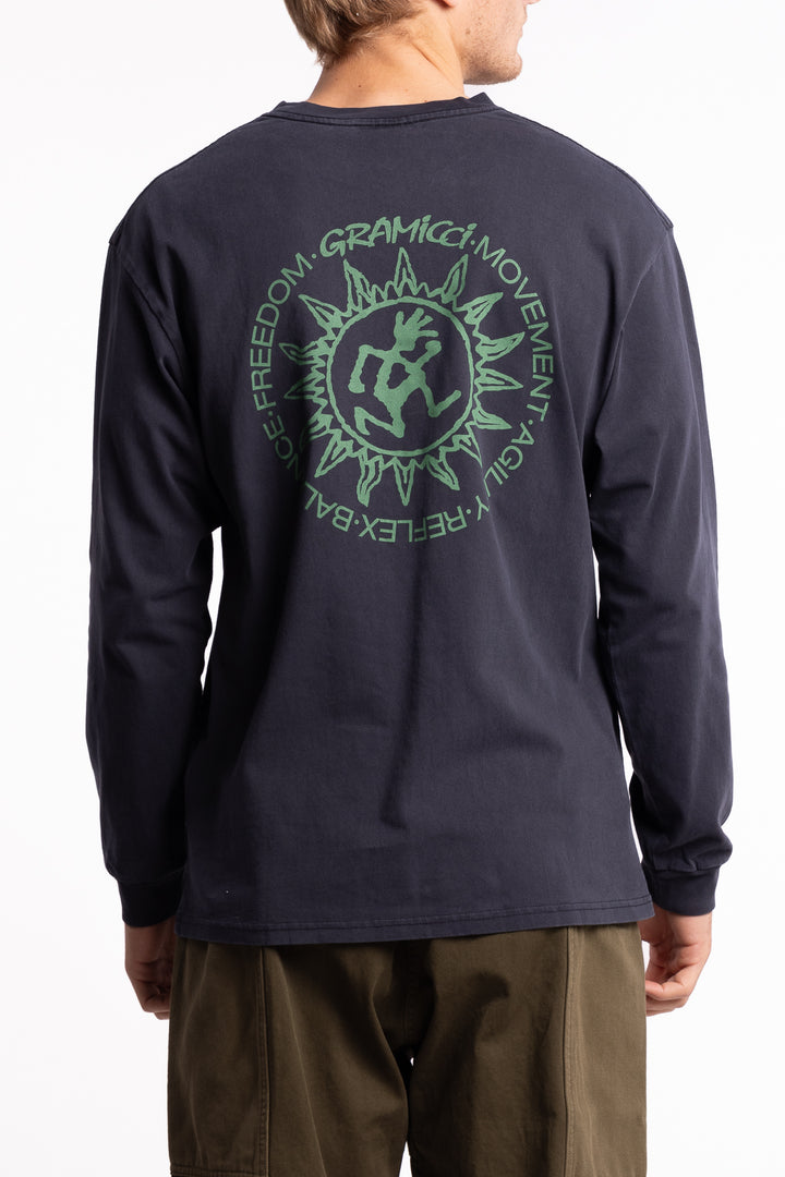 Sun L/S Tee Navy Pigment