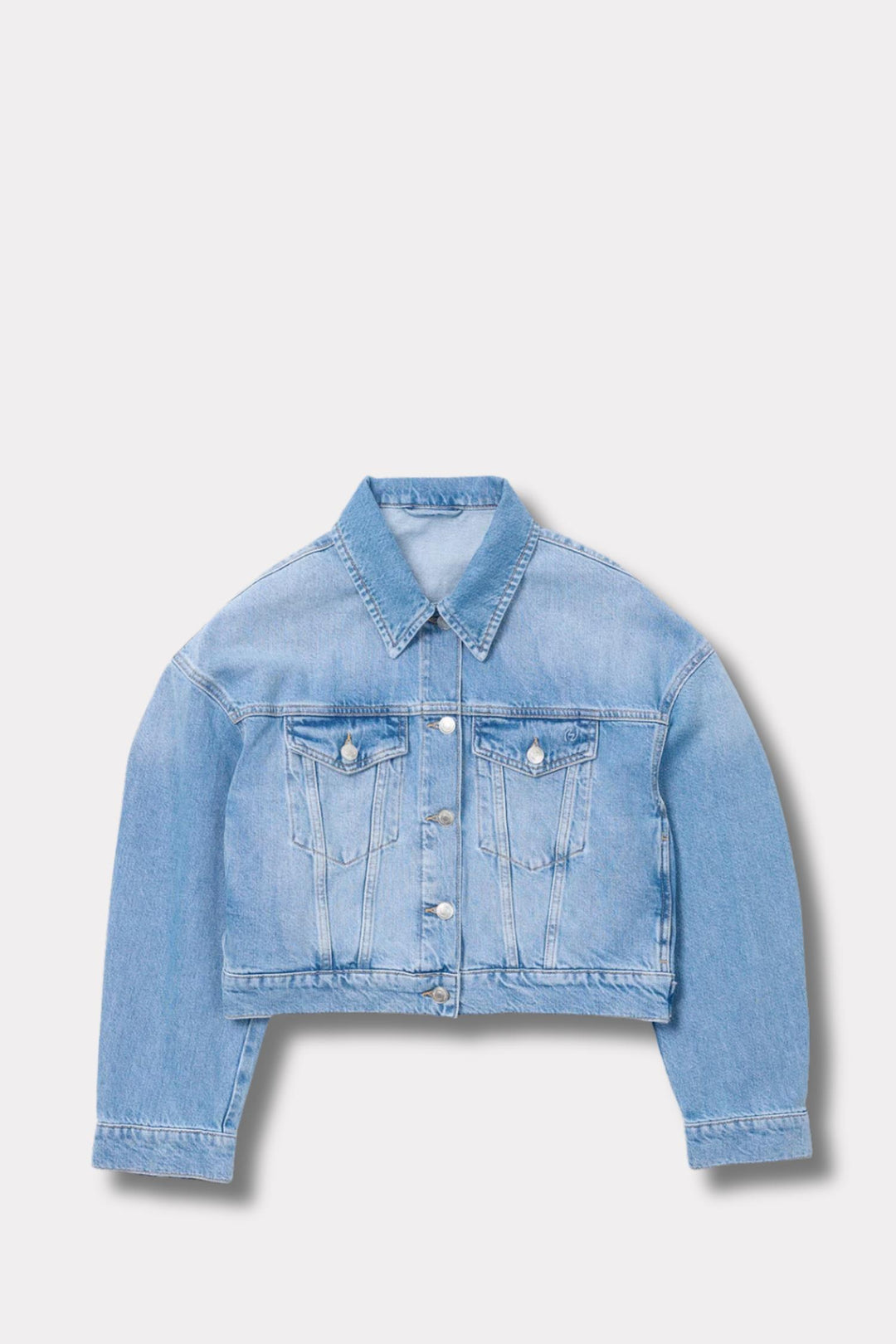 W Cropped Denim Jacket- Lt. Blue