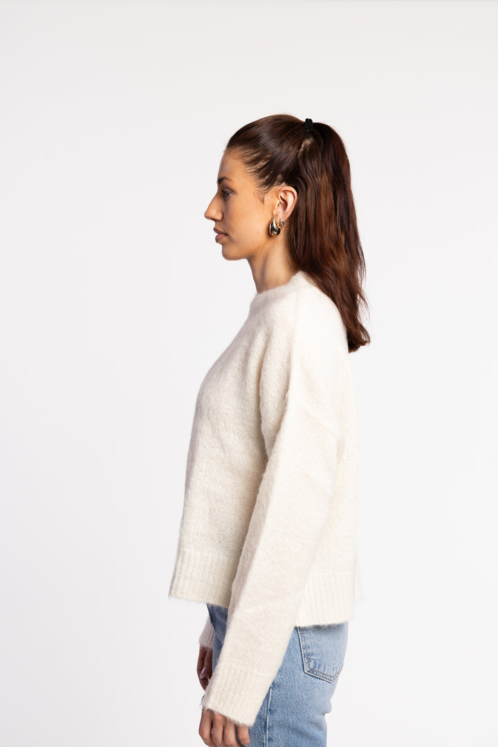 Florie Brushed Sweater - Creme