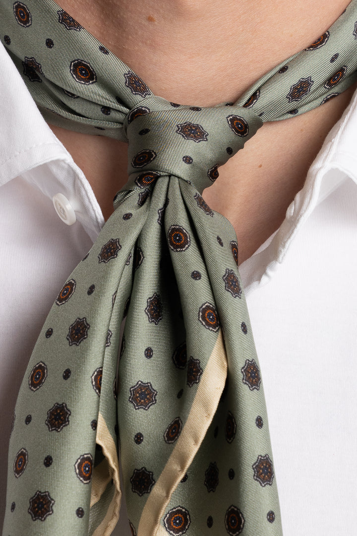 Silk Bandana Light Green/Oker