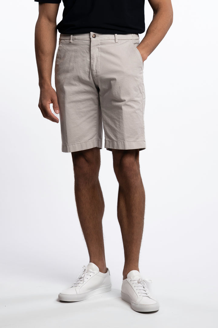Bermuda Cotton Shorts Pomice