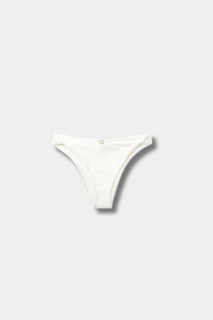 Twisted Bikini Bottom- Creme White