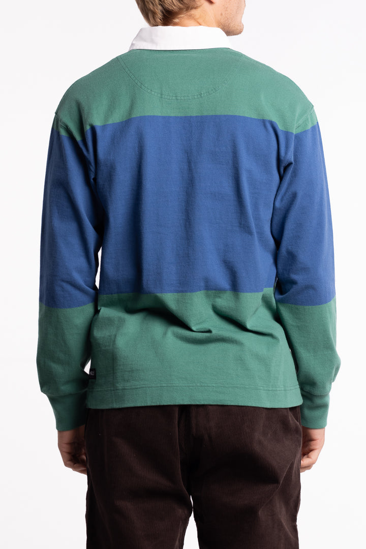 Langdon Rugby Shirt Cerulean / Emerald