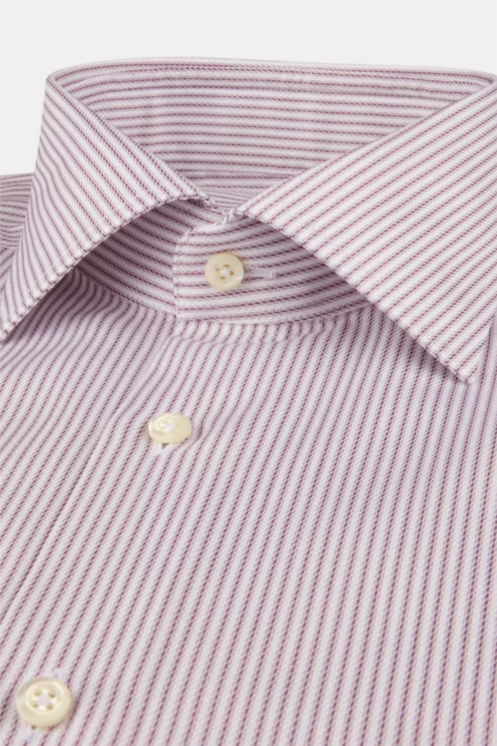 Slimline Red Stripe Twill Shirt