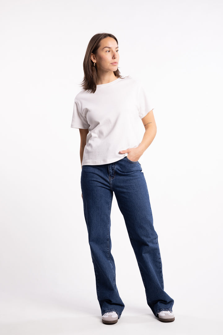 Luca highwaist wide leg- Dark blue