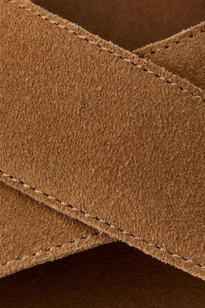 W Aubrey Ankle Strap- Chestnut