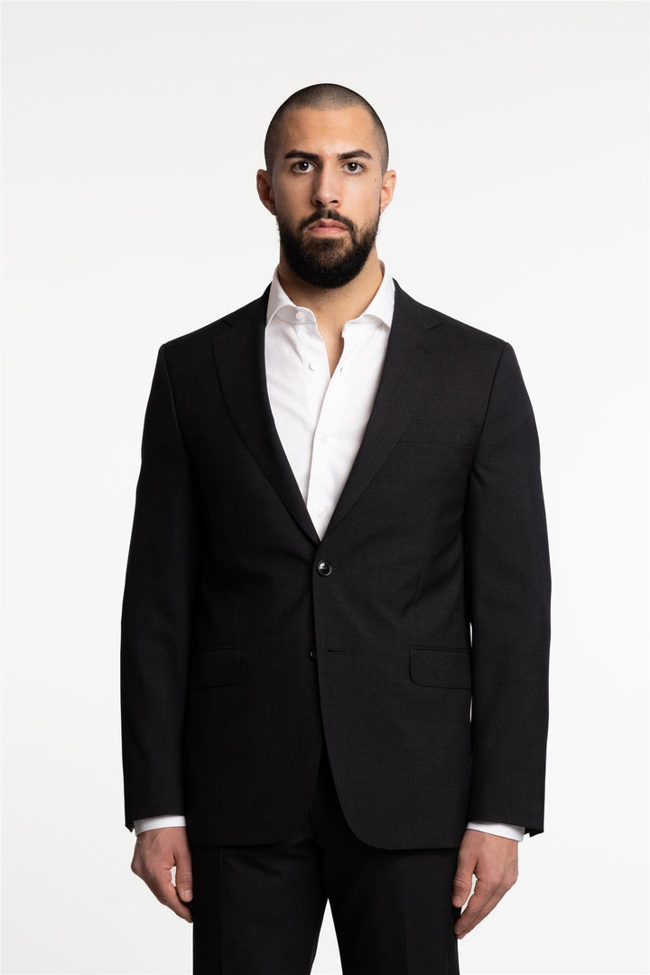 Falk Regular Fit Wool Blazer Dark Grey