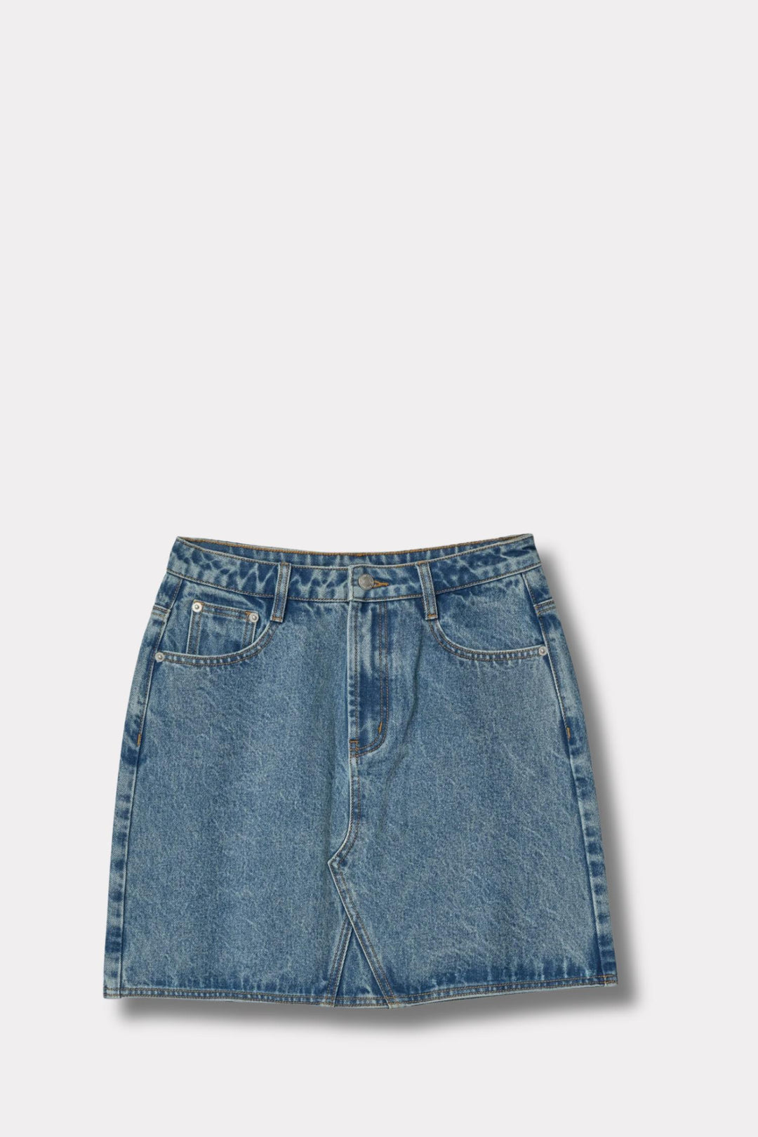Salt Denim Skirt- Stonewashed Blue