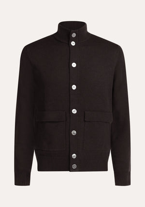 Leo Full Button Cardigan Brown