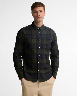 Fortrose Tailored Tartan Shirt Shadow Classic Tartan