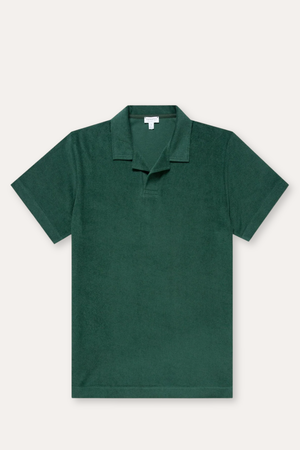 SS Towelling Polo Forest Green
