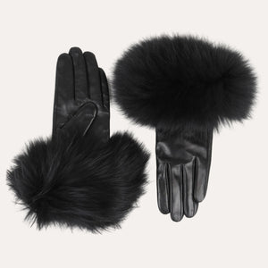 Alexandra Leather Gloves Black