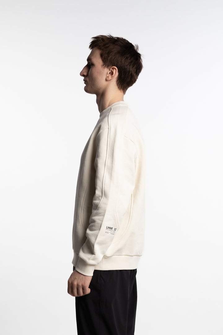 Heavy Cotton Laminar Sweatshirt Panna Scuro