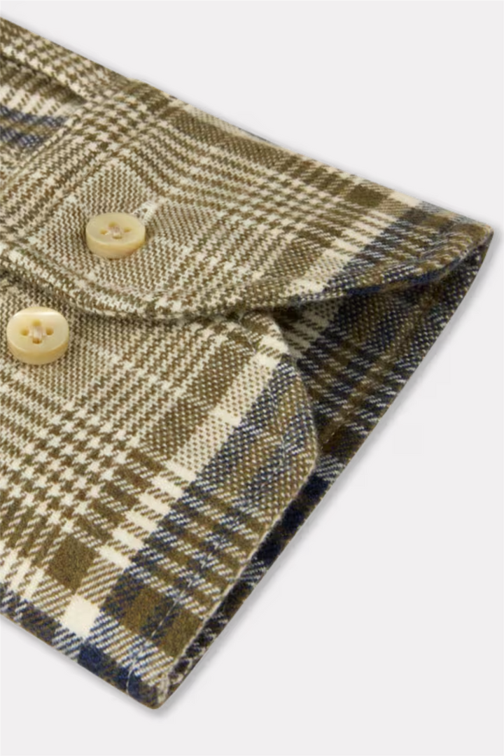 Slimline Casual Green Check Flannel