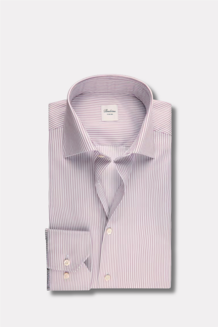 Slimline Red Stripe Twill Shirt