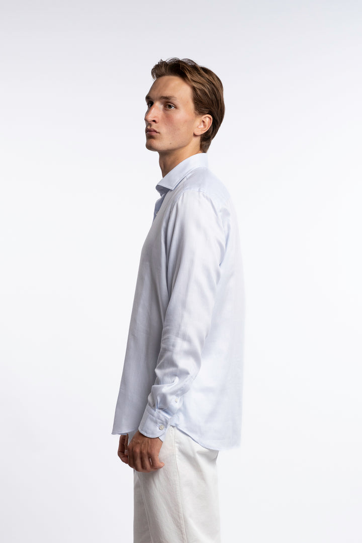 Lyocell/Cotton Shirt Light Blue