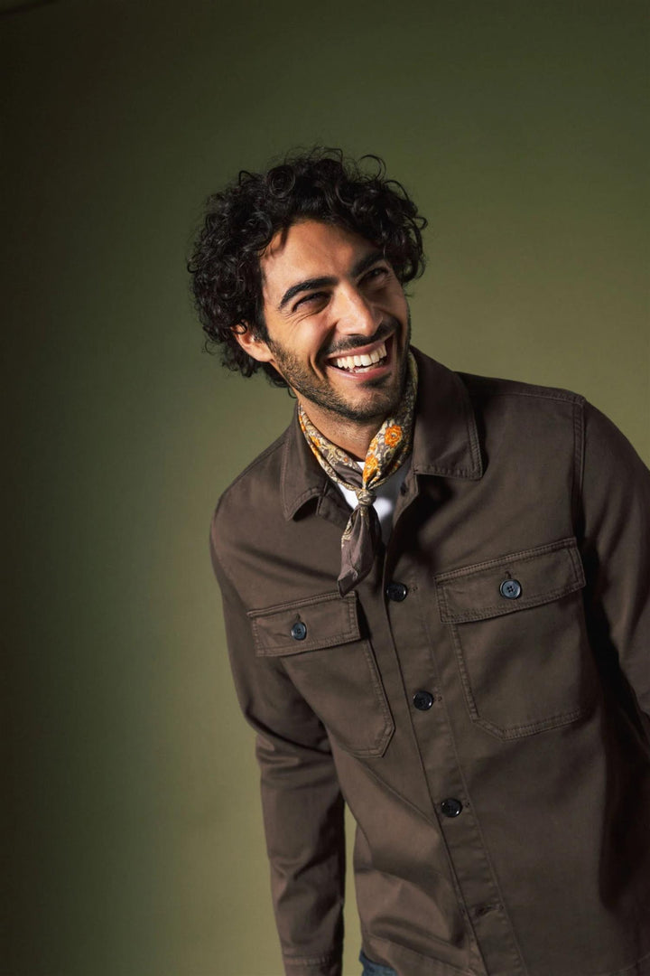 Matteo Soft Overshirt Chocolate Brown