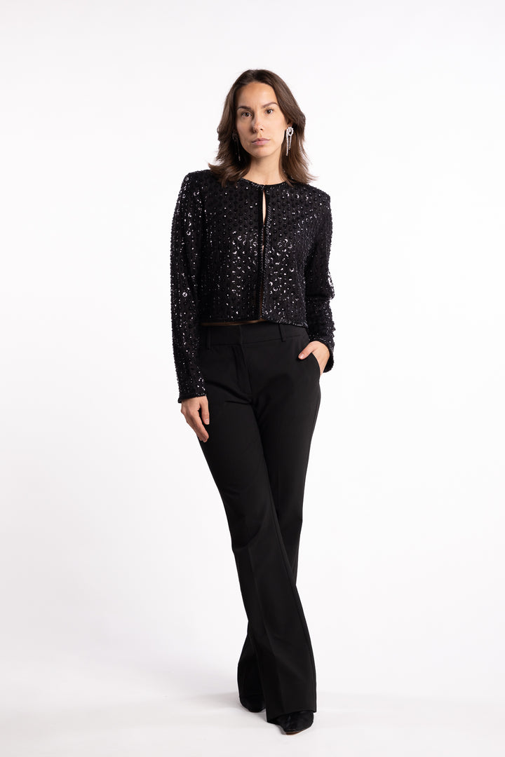Francine Beaded Jacket - Black