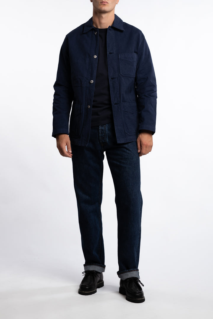 Cotton Duck Canvas Five-Pocket Chore Jacket Navy