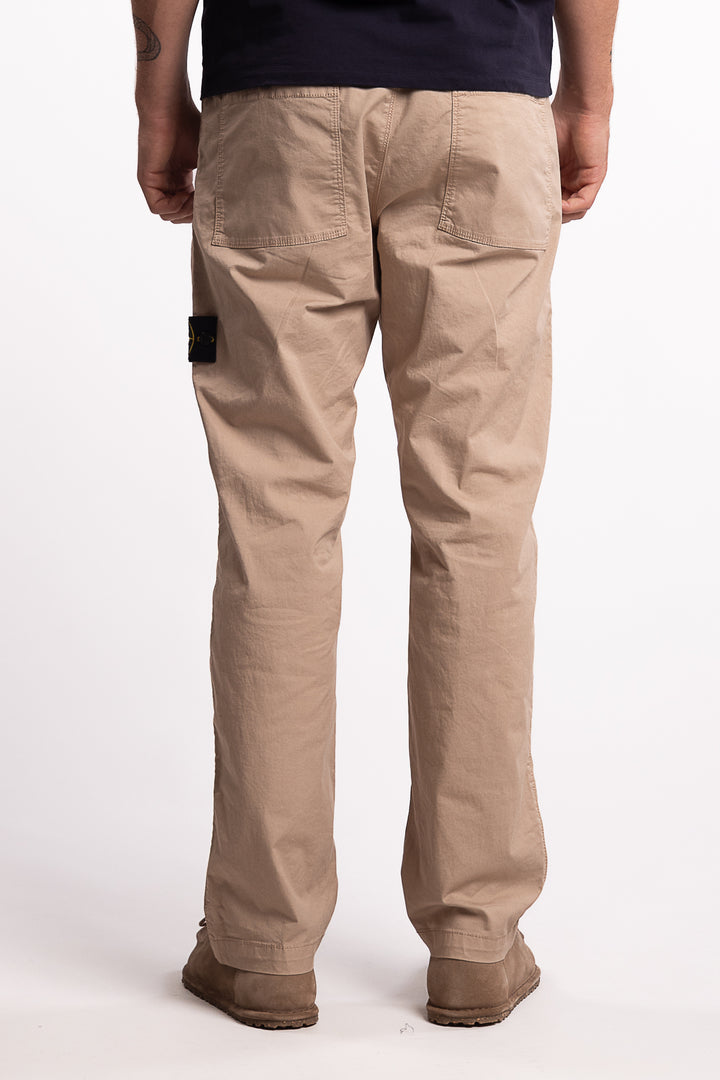 3100035 Stretch Organic Broken Twill Cotton 'OLD' Effect Beige