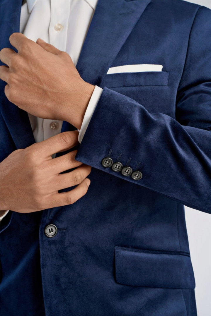 Velvet Blazer Dk Blue
