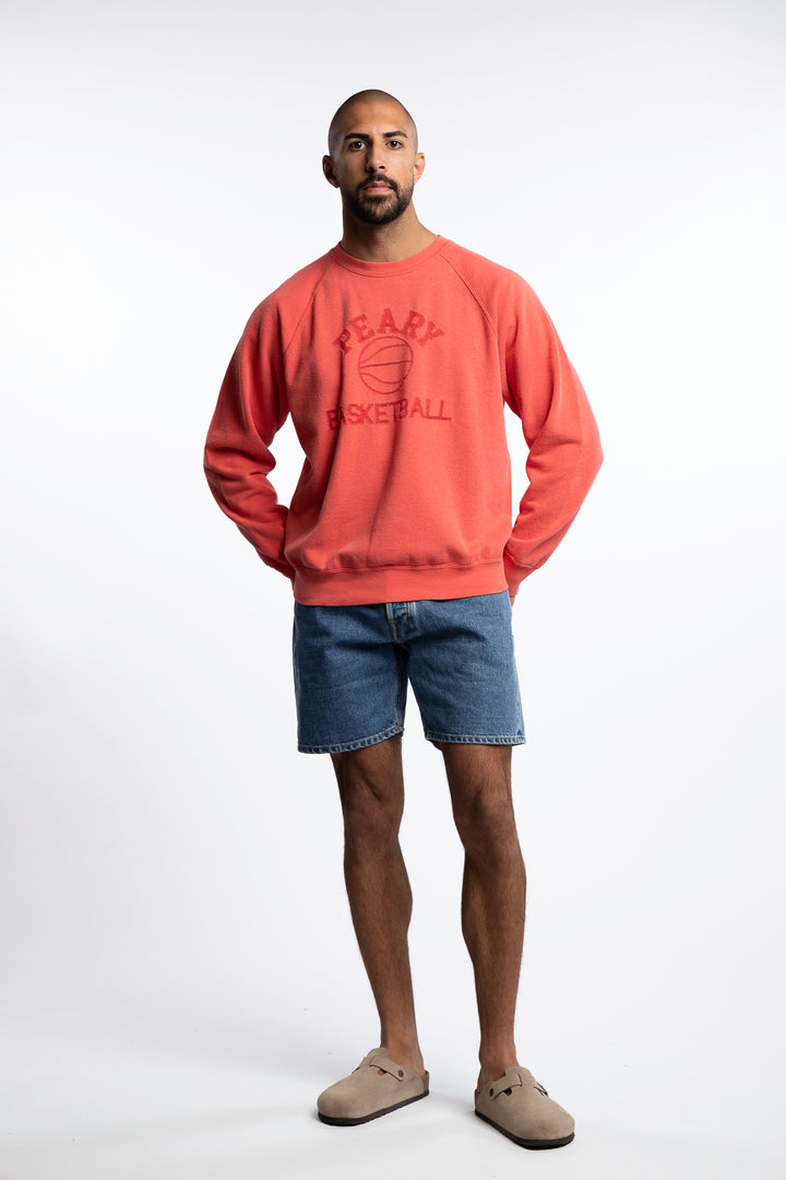Peary Basketball Raglan Sweatshirt Red