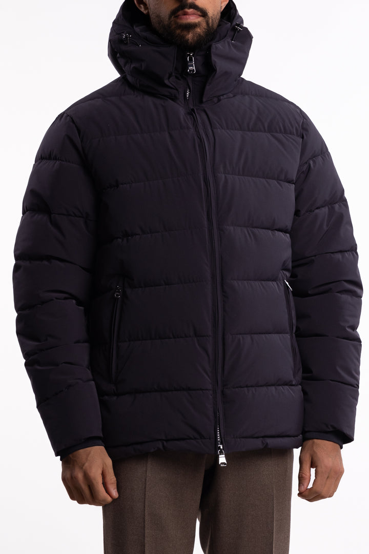 Hooded Puffer Jacket Dark Blue