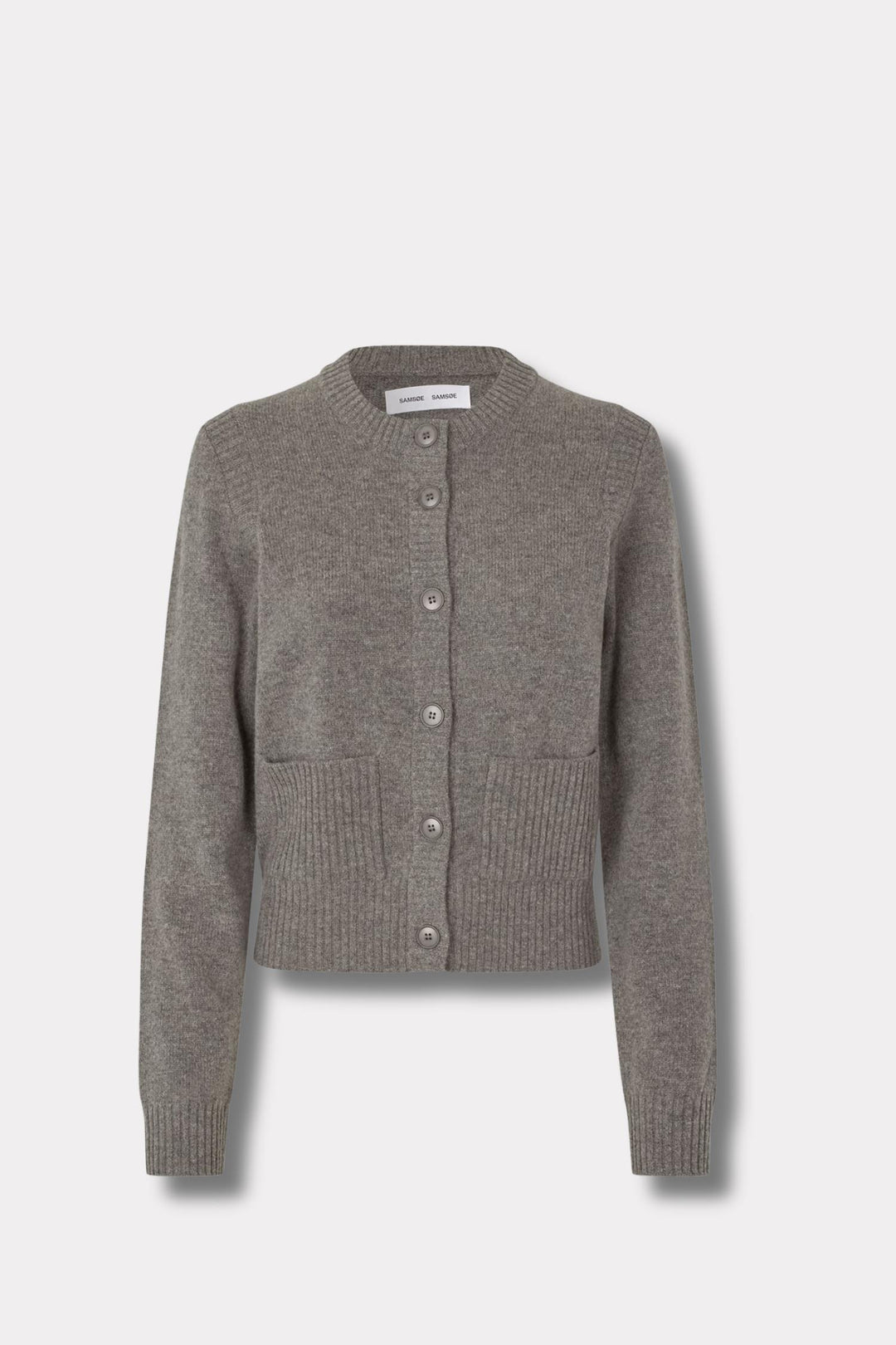 Saelif Short Cardigan 15010 - Dark Grey Mel.