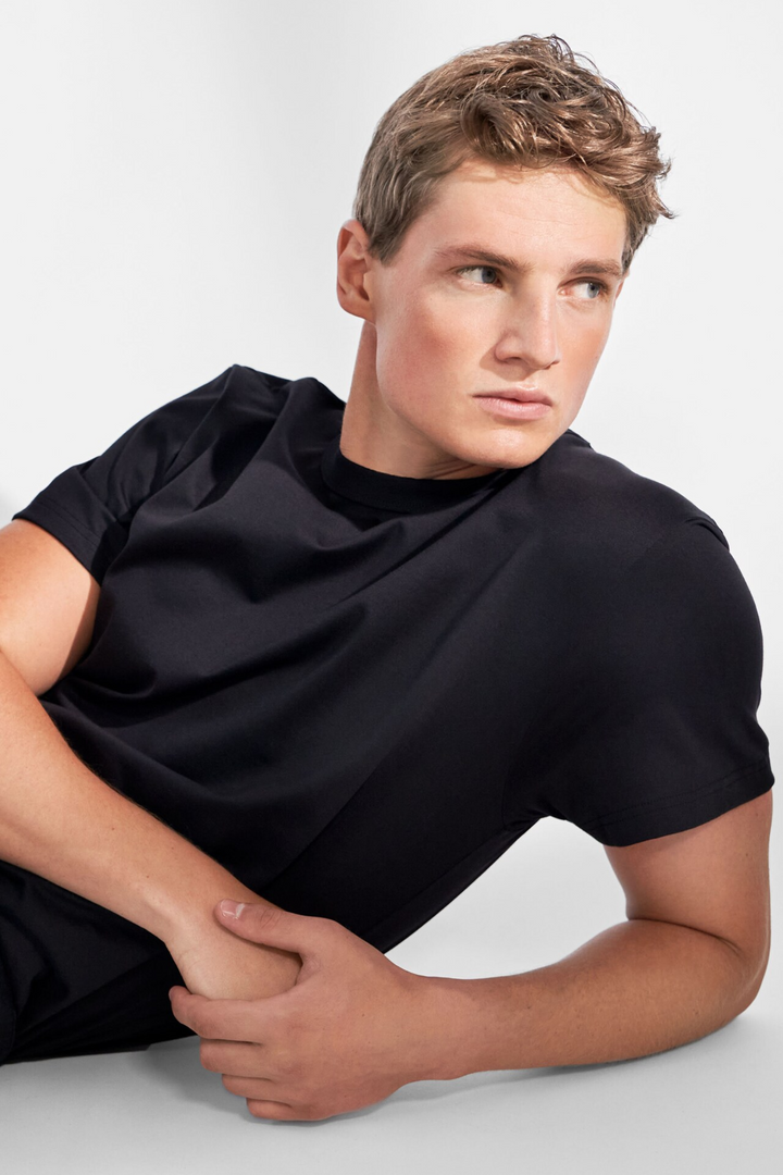 Pima Cotton Crew Neck T-Shirt Black