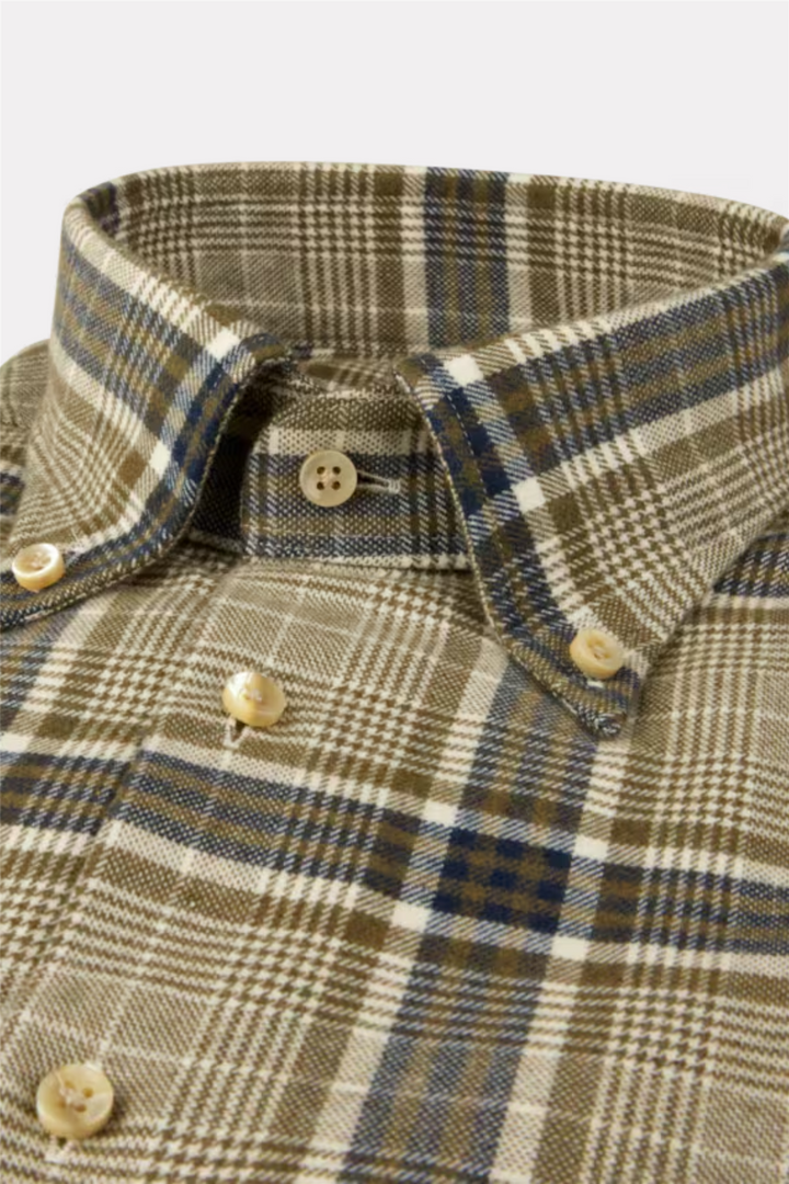 Slimline Casual Green Check Flannel