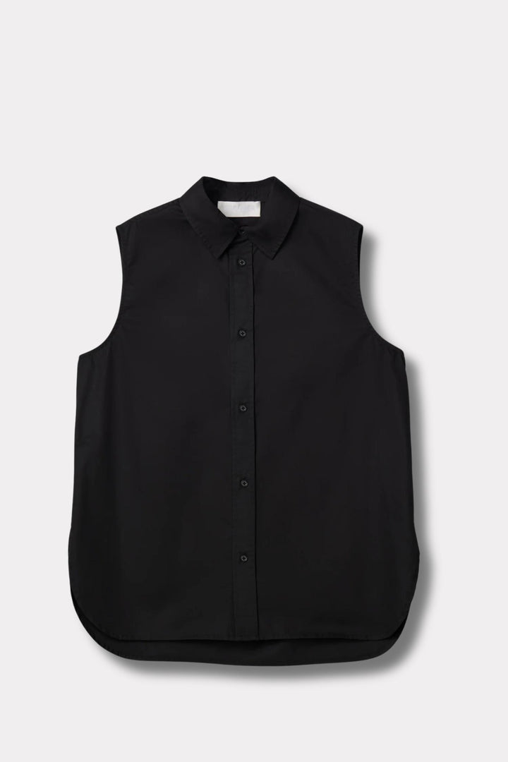 Sleeveless Coastal Shirt- Jet Black