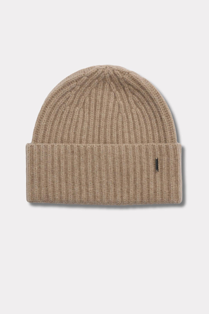 Alba Cashmere Beanie - Dark Beige