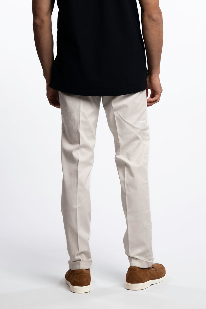 Cotton/Silk Chinos Ivory