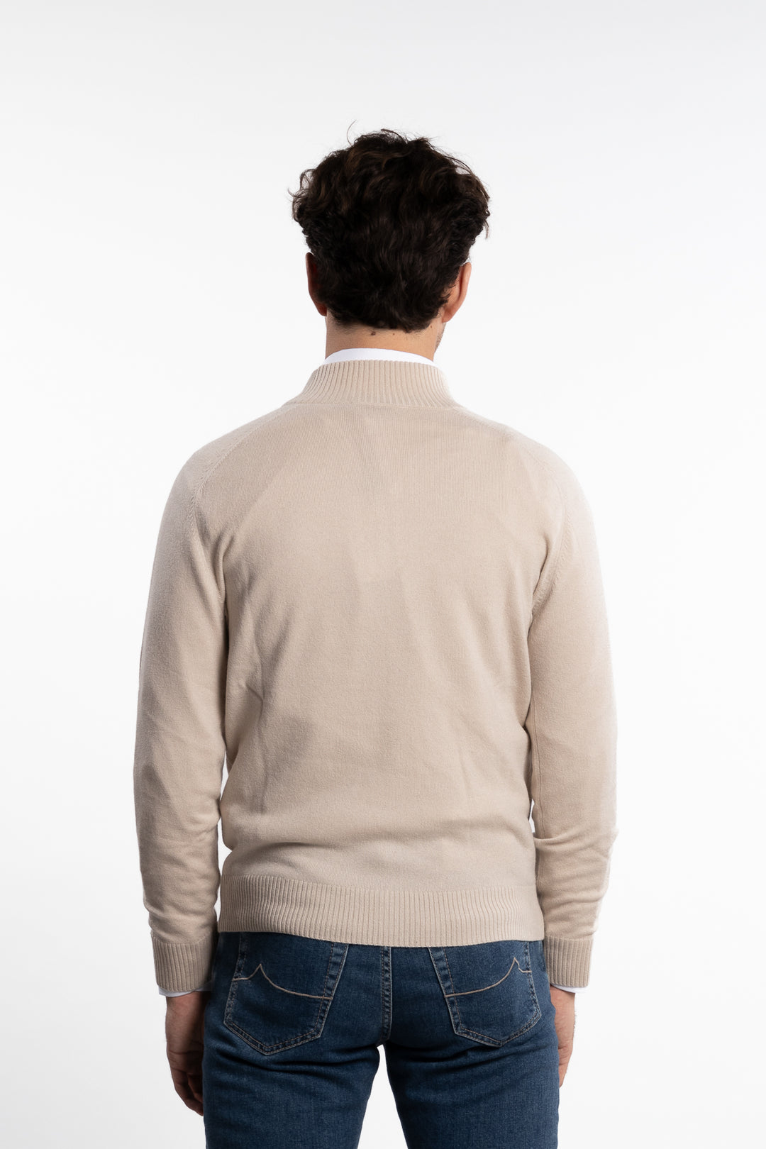Cashmere Half-Zip Sabbia