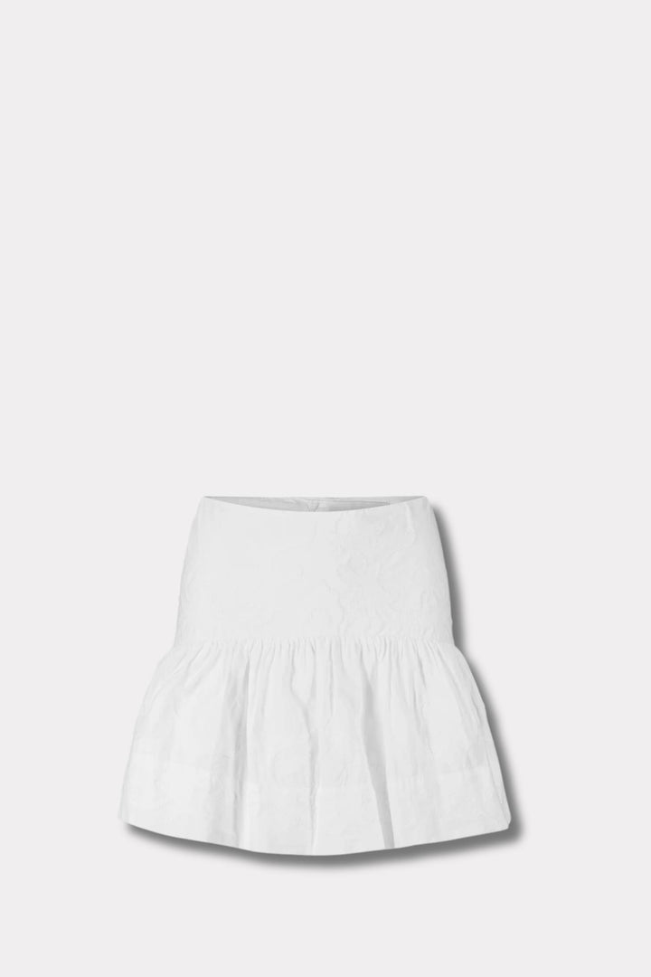 Anya Embroidery Skirt- White