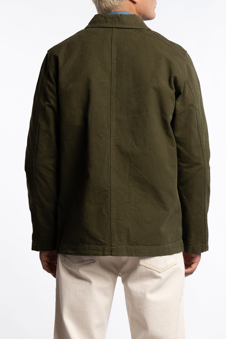 Cotton Duck Canvas Five-Pocket Chore Jacket Olive