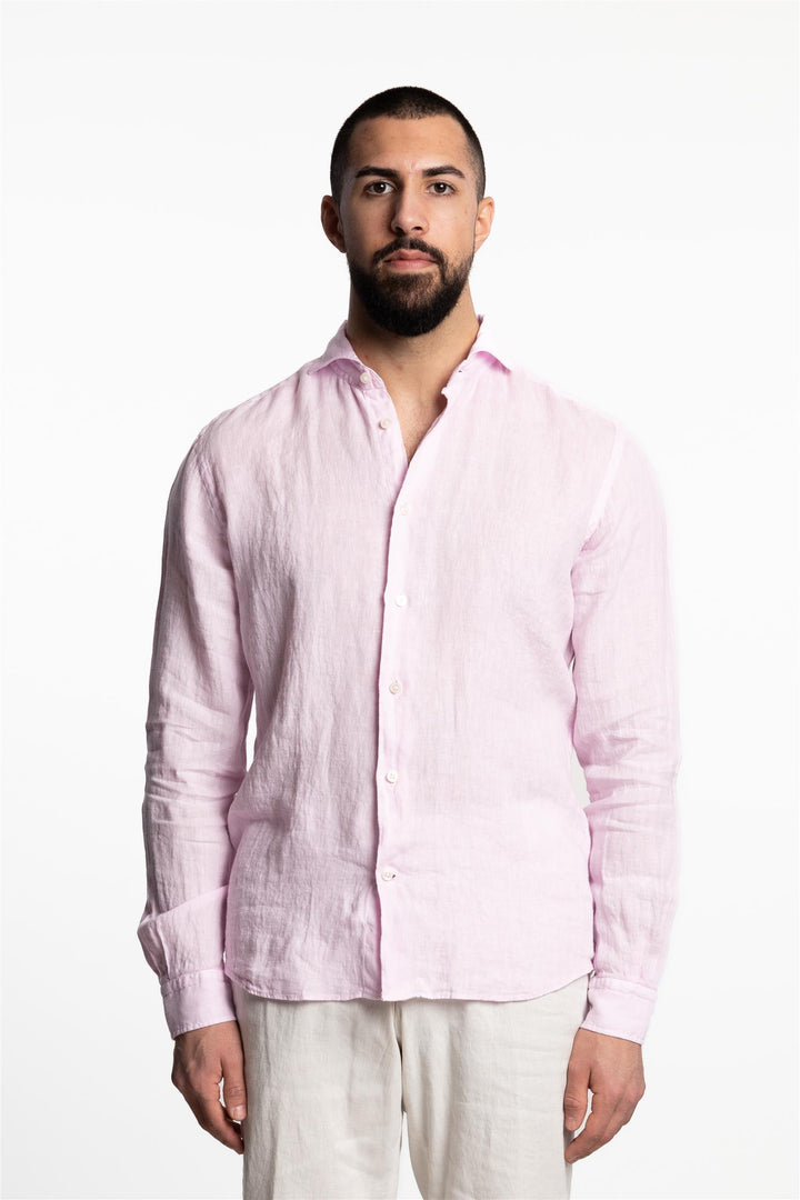 Amalfi Linen Shirt Pink