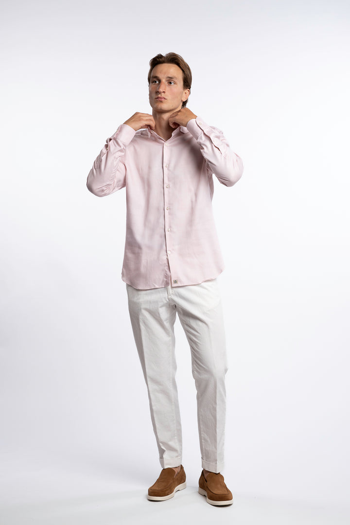 Lyocell/Cotton Shirt Light Pink