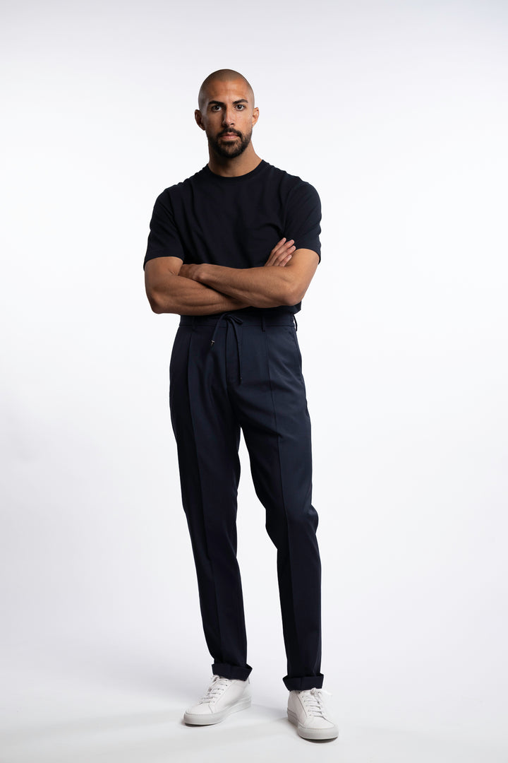 Spiaggia Virgin Wool Chinos Navy